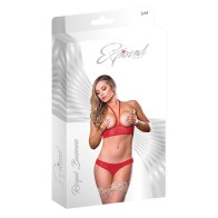 Conjunto de Sujetador Cupless y Tanga Crotchless Risqué Business