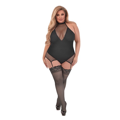 Teddy Merry Widow Fiona Halter Sexy Time - Negro QN