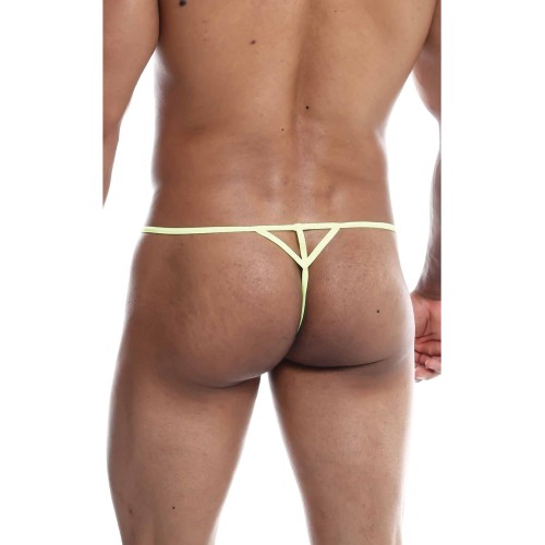 Male Basics Sinful Hipster Wow Thong G-String - Yellow Print MD