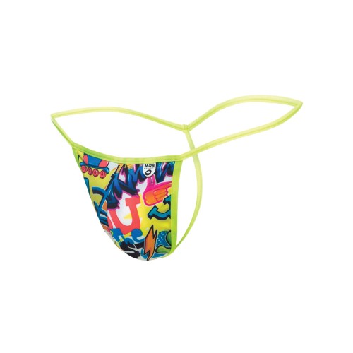 Male Basics Sinful Hipster Wow Thong G-String - Yellow Print MD