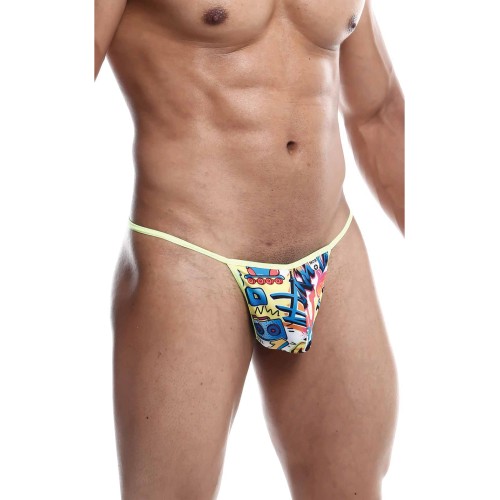 Male Basics Sinful Hipster T Thong - Yellow Print