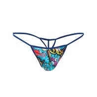 Tanga Hipster Sinful de Male Basics Estampado Azul SM