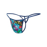 Male Basics Sinful Hipster T Thong G-String Blue - Stylish Underwear