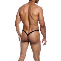 Male Basics Y Buns Thong - Black LG for Bold Looks