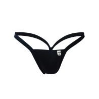 Male Basics Y Buns Thong - Black LG for Bold Looks