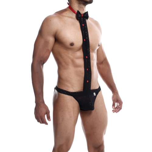 Jockstrap de Encaje Tuxedo Male Basics Negro