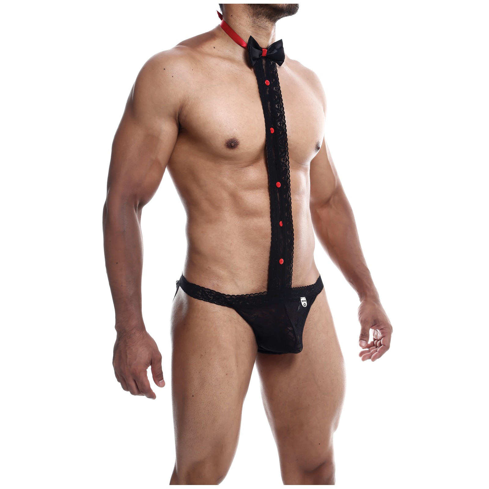 Jockstrap de Encaje Tuxedo Male Basics Negro