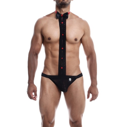 Male Basics Tuxedo Lace Jockstrap Black