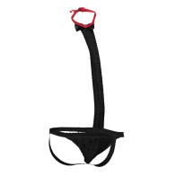 Jockstrap de Encaje Tuxedo Male Basics Negro