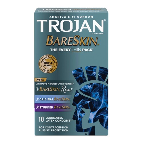 Preservativos Trojan BareSkin Paquete Variado de 10 - Ultra Sensitivos