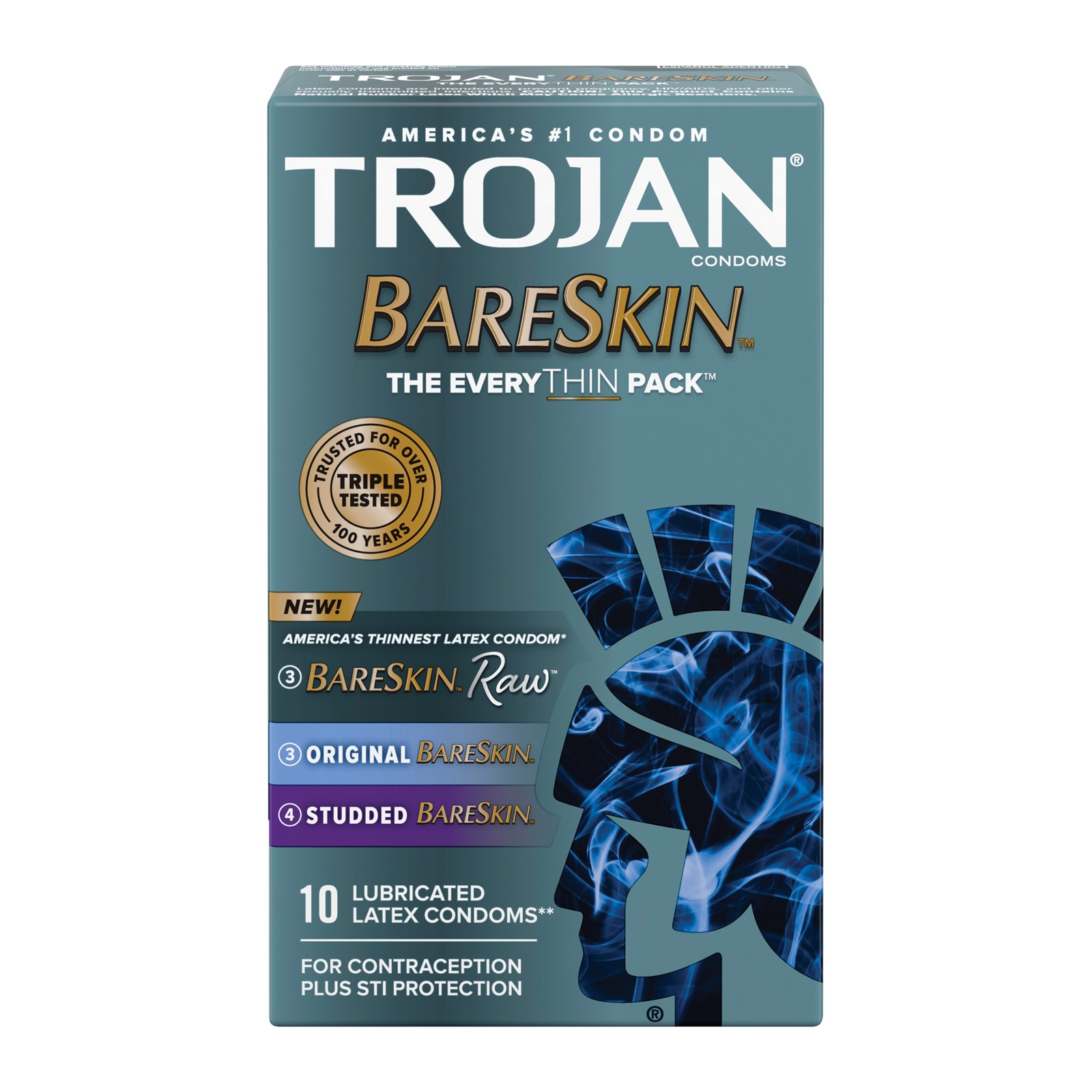 Trojan BareSkin Condoms Variety Pack of 10 - Ultra Sensitive