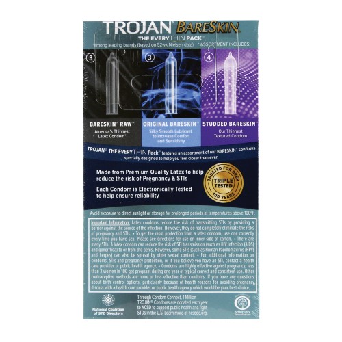 Trojan BareSkin Condoms Variety Pack of 10 - Ultra Sensitive