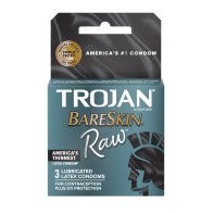 Condones Trojan BareSkin Raw Paquete de 3