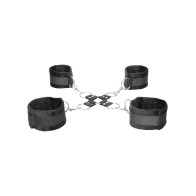 Shots Ouch Velcro Hogtie with Hand & Ankle Cuffs - Black