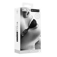 Shots Ouch Black White Silicone Ball Gag Black