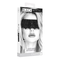 Shots Ouch Black Lace Eye Mask with Elastic Straps