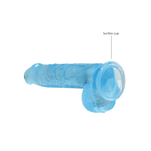 Shots RealRock 6" Dildo with Balls Blue