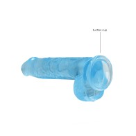 Dildo RealRock de 6" con Testículos Azul