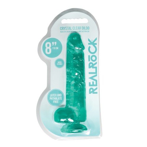 Shots RealRock Dildo Realista de 8 con Testículos Turquesa