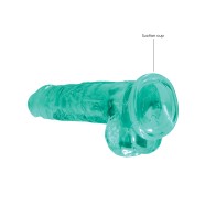 Shots RealRock Realistic 8 Dildo with Balls Turquoise