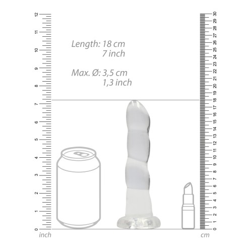 Shots RealRock Crystal Clear 7" Dildo Transparent