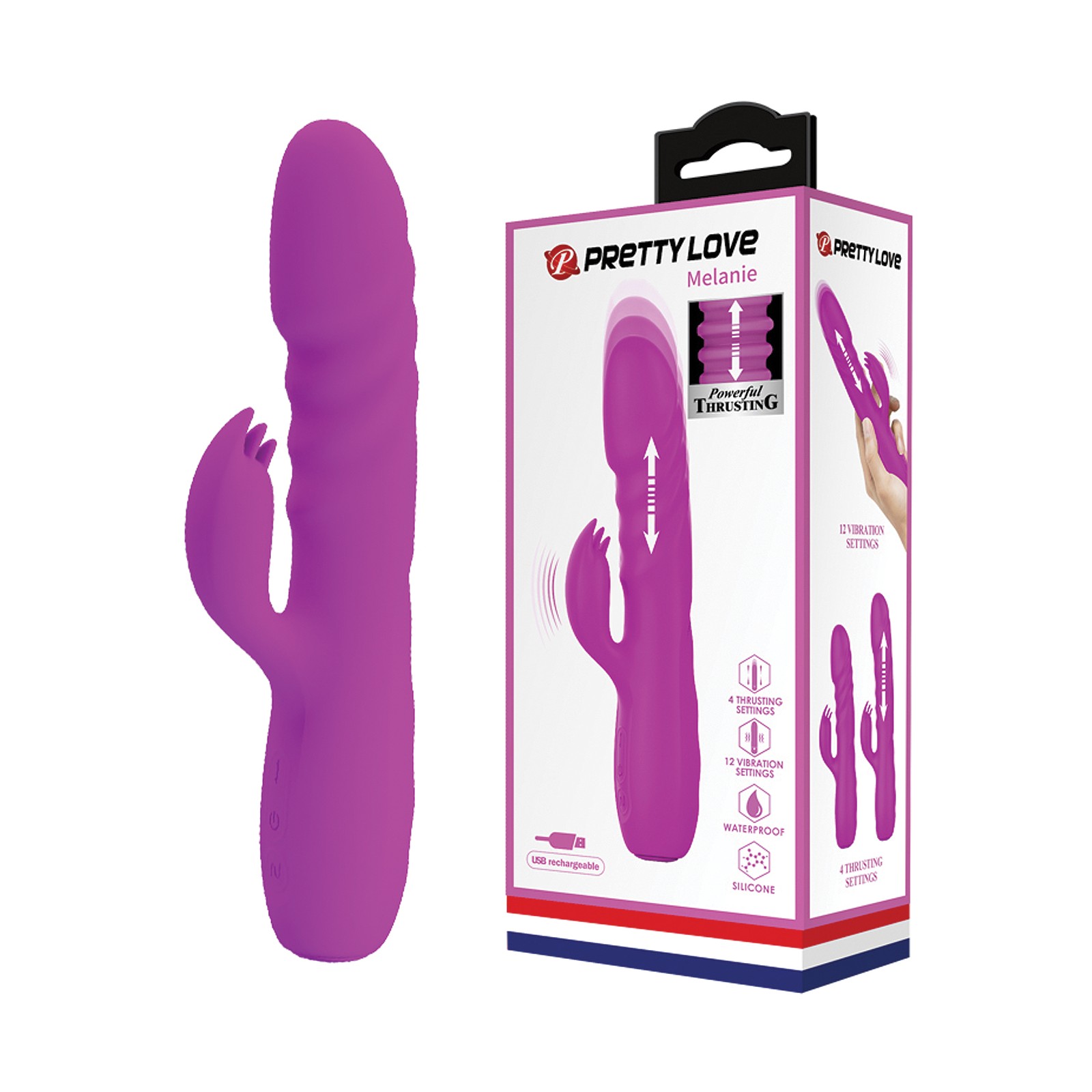 Conejo Vibrador Thrusting Pretty Love Melanie - Placer Inigualable