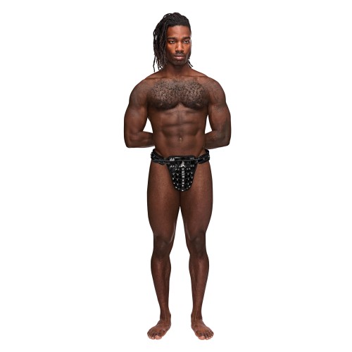 Leather Taurus Adjustable Buckle Thong for Men