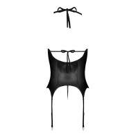 Corset Lust Madame con Suspensores de Metal y G-String a Juego