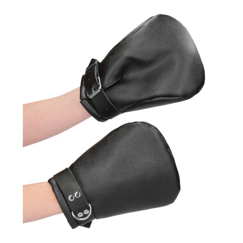 Ouch! Puppy Play Lined Fist Mitts - Black