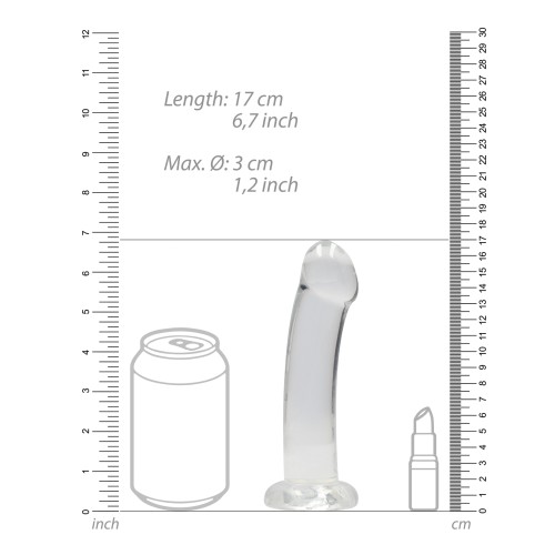 Dildo Shots RealRock Cristal Claro 7" Transparente