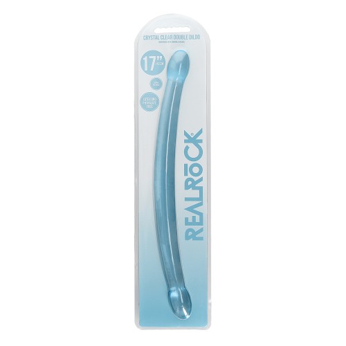 Dildo Doble RealRock Crystal Clear Azul