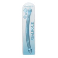 Dildo Doble RealRock Crystal Clear Azul