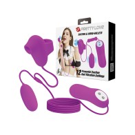 Pretty Love Suction Vibro Bullets Fuchsia - Dual Stimulation