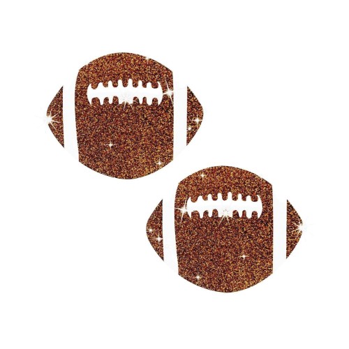 Neva Nude Glitter Football Pasties - Brown O/S