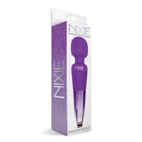 Nixie Rechargeable Wand Massager Purple Ombre Design