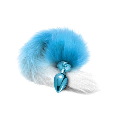 Nixie Faux Fur Tail Metal Butt Plug Blue