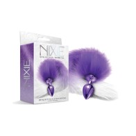 Nixie Metal Butt Plug Faux Fur Tail Purple Metallic