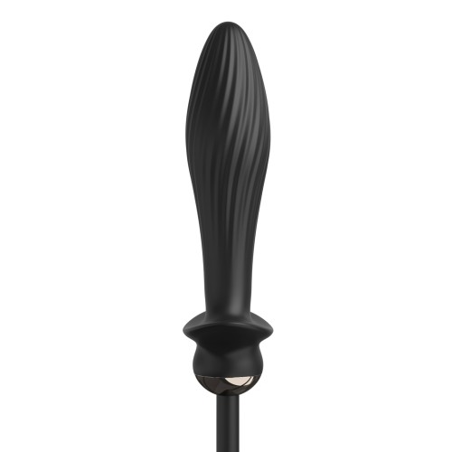 Auto Throb Inflatable Vibrating Plug Black