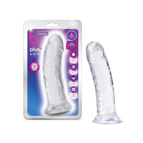 Blush B Yours Plus 8 Inch Roar n Ride Dildo Clear