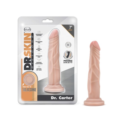 Blush Dr. Skin Silicone Dr. Carter 7 5 inch Dildo Vanilla