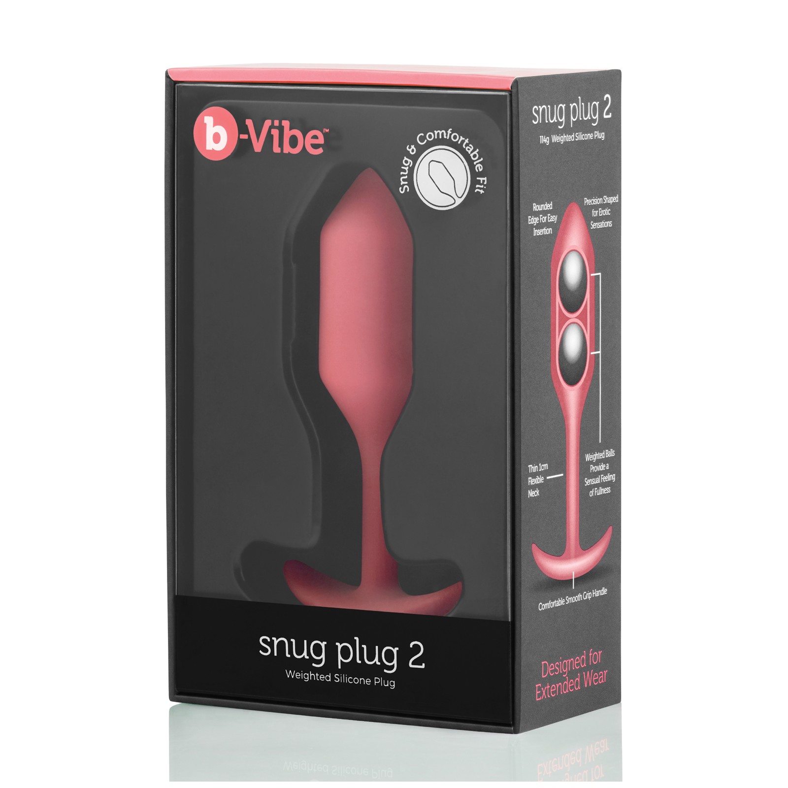 b-Vibe Weighted Snug Plug 2 114 g Coral