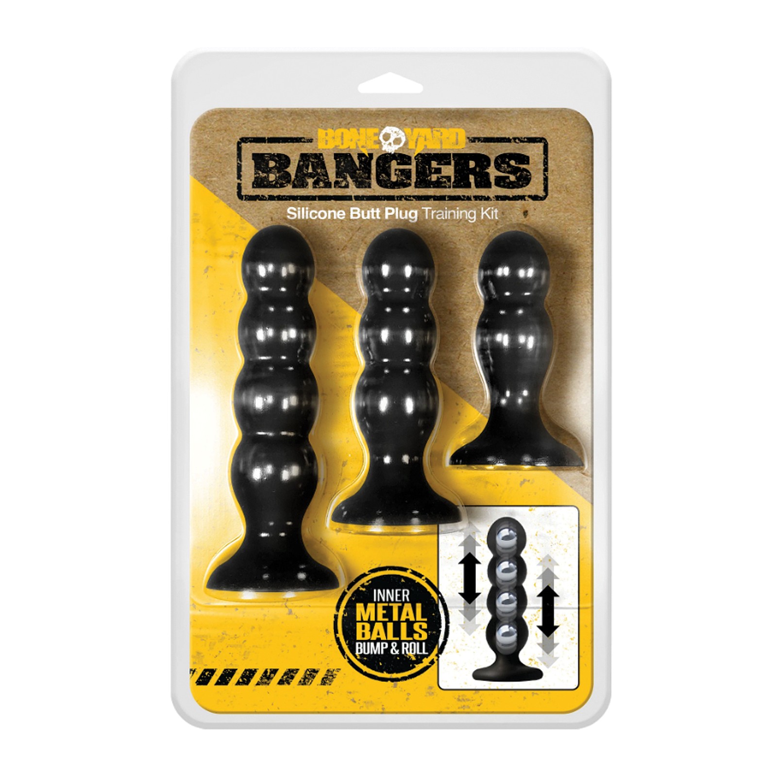 Boneyard Bangers Butt Plug Training Kit Black