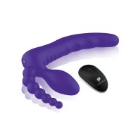 Dildo Sin Cinturón Pegasus con Control Remoto Púrpura