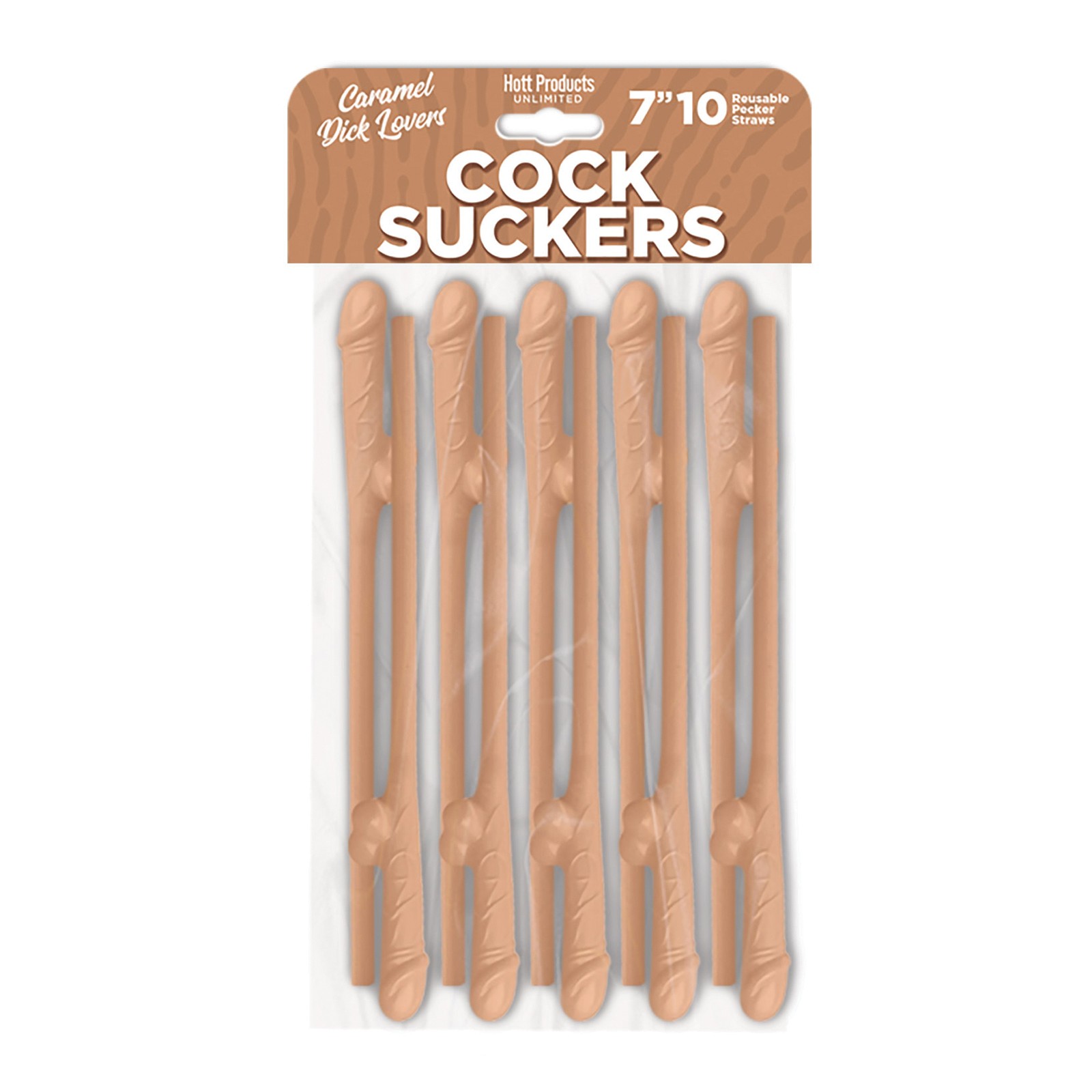 Cock Suckers Pecker Straws - Caramel Lovers Pack of 10