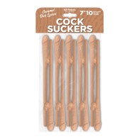 Cock Suckers Pecker Straws - Caramel Lovers Pack of 10