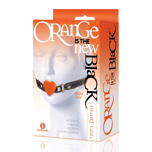 The 9's Orange is the New Black Silicone Heart Gag