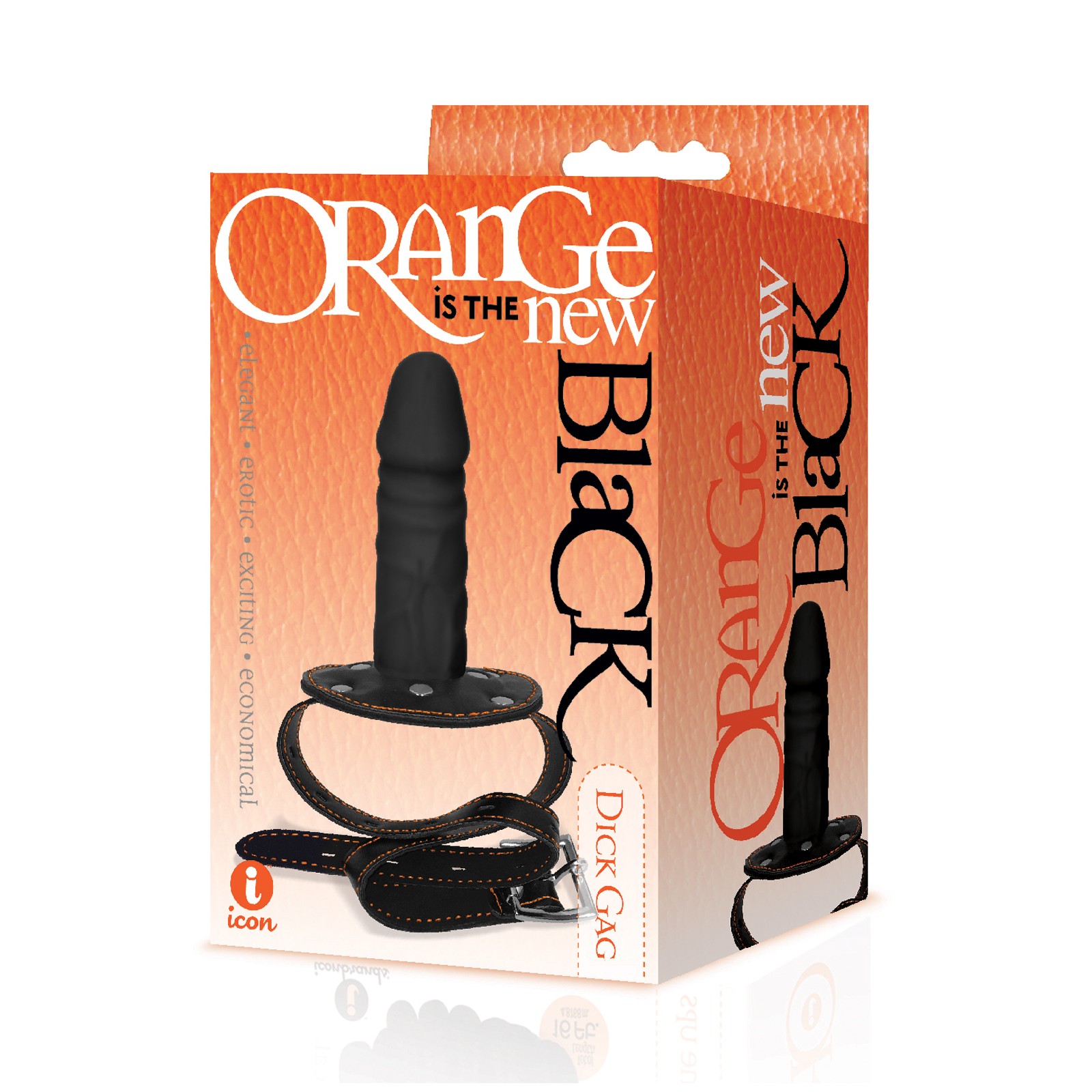 The 9's Silicone Dick Gag Orange is the New Black