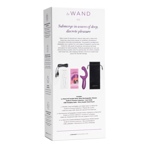 Vibrador Recargable Le Wand XO de Doble Motor Waves Cereza