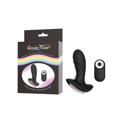 Vibrador Anal Gender Fluid Buzz con Control Remoto Negro