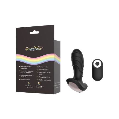 Vibrador Anal Gender Fluid Buzz con Control Remoto Negro